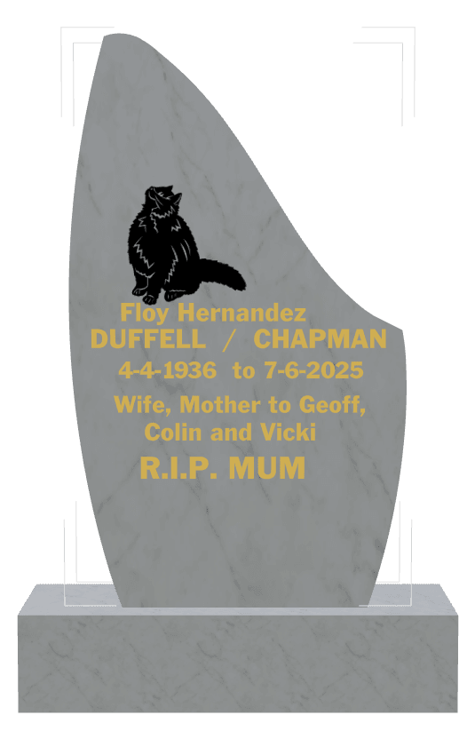 Traditional Engraved Headstone – Cat preview
