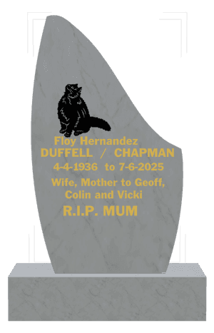 Headstone 1 - Cat memorial design preview