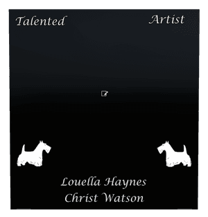 Square - Dog Headstone memorial design preview