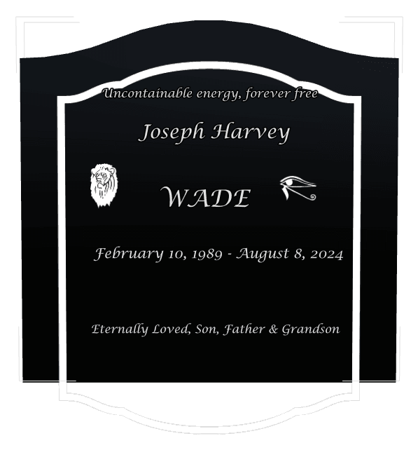 Serpentine Laser-Etched Black Granite Headstone – Cat preview