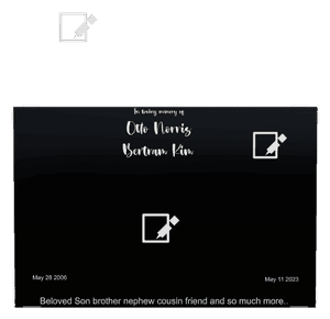 Rectangle Landscape Beloved Son Plaque memorial design preview