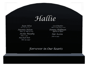 Curved Top - James memorial design preview