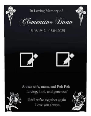 Rectangle Landscape in Loving Memory 52 memorial design preview