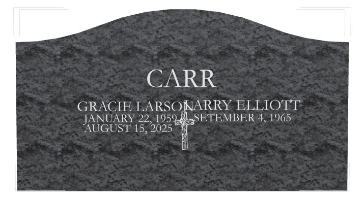 Serpentine Traditional Engraved Headstone – Memorial preview