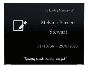 Rectangle Landscape in Loving Memory 10 memorial design preview