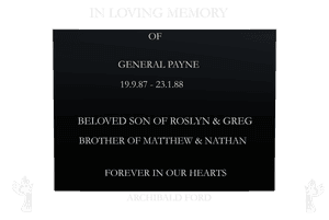 Rectangle Landscape Beloved Son 11 memorial design preview