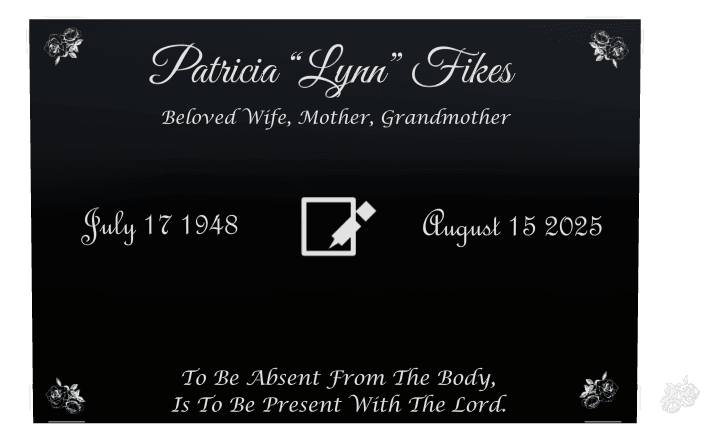 Rectangle (landscape) Laser-Etched Color Plaque – Wife Memorial preview