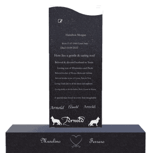 Left Wave - Devoted Husband 3 memorial design preview