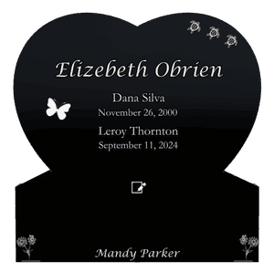 Headstone 27 Butterflies Turtle memorial design preview
