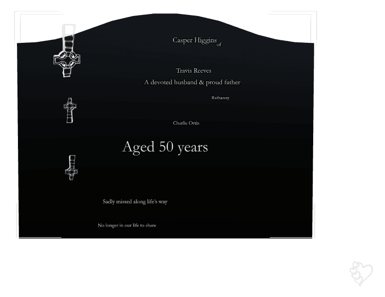 Serpentine Laser-Etched Black Granite Headstone – Devoted Husband preview