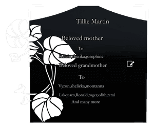 Cropped Peak - Flower memorial design preview