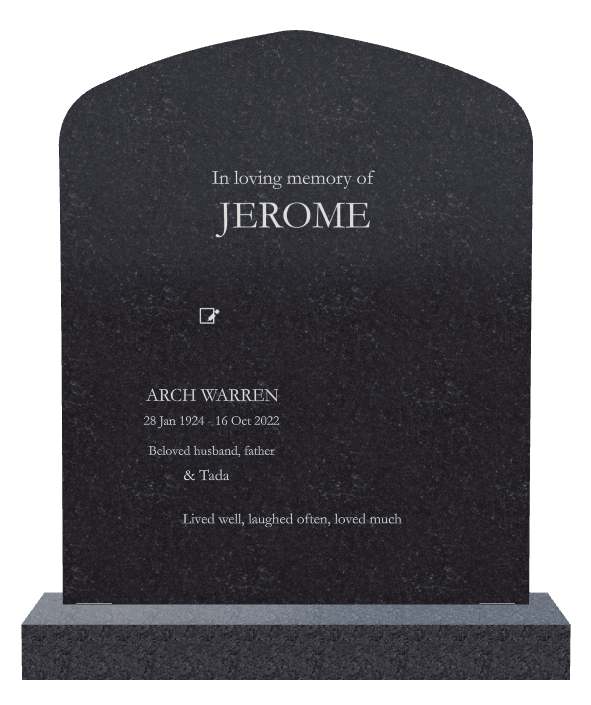 Traditional Engraved Headstone – In Loving Memory Headstone preview