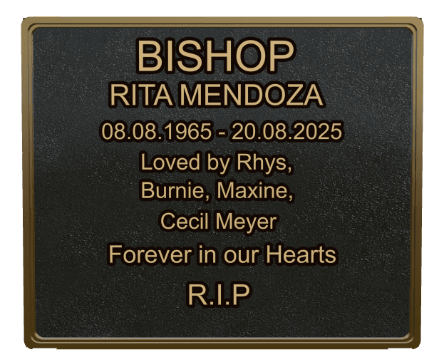 Rectangle (landscape) Bronze Plaque – Rest In Peace preview