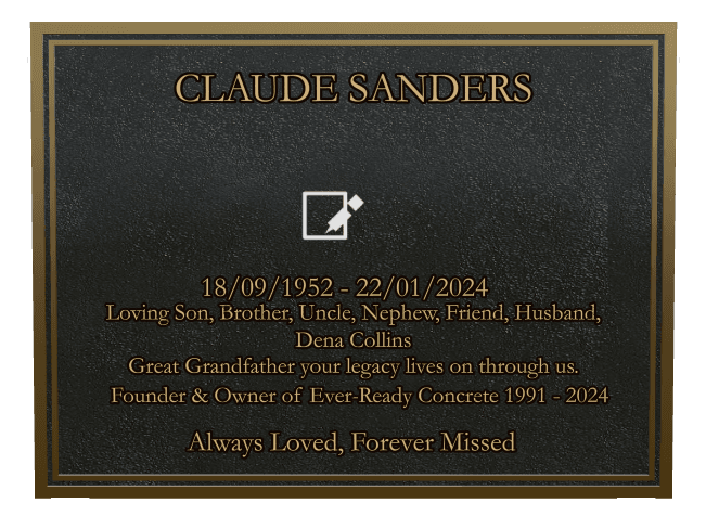 Rectangle (landscape) Bronze Plaque – Biblical Memorial preview