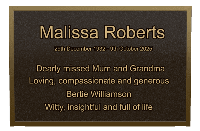 Rectangle (landscape) Bronze Plaque – Mother Memorial preview