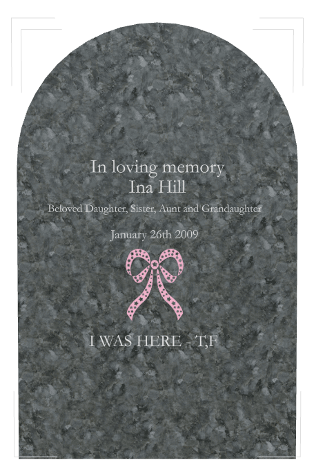 Half Round Traditional Engraved Headstone – Beloved Daughter preview
