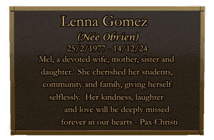 Rectangle Landscape Devoted Wife memorial design preview