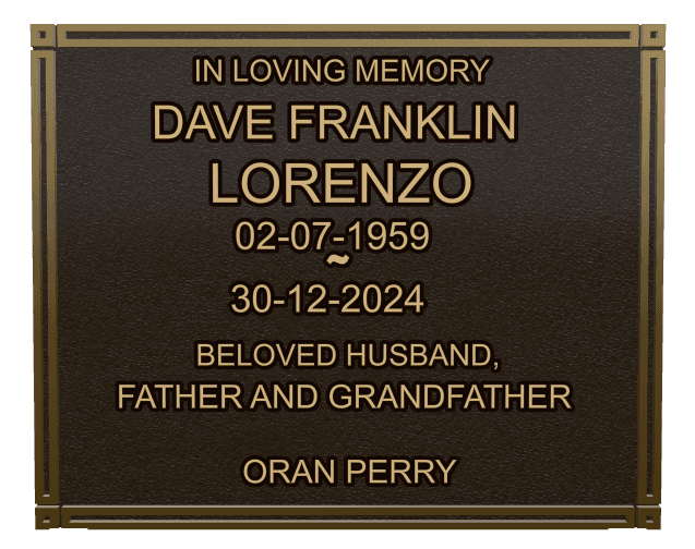 Rectangle (landscape) Bronze Plaque – Biblical Memorial preview