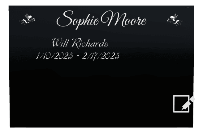 Rectangle (landscape) Laser-Etched Color Plaque – Memorial preview