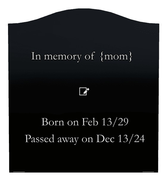 Serpentine Laser-Etched Black Granite Headstone – Mother preview