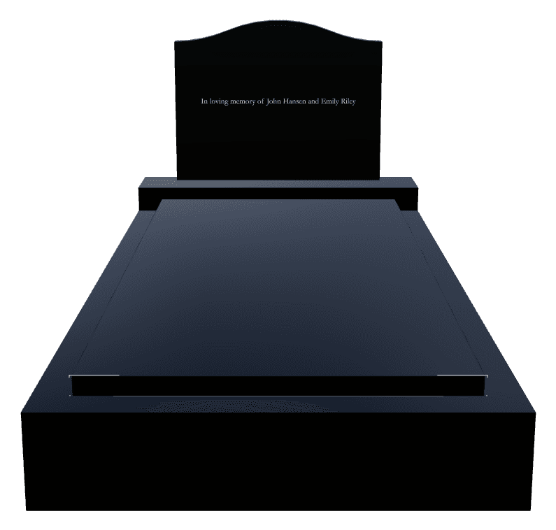 Serpentine Laser-Etched Black Granite Monument – In Loving Memory preview