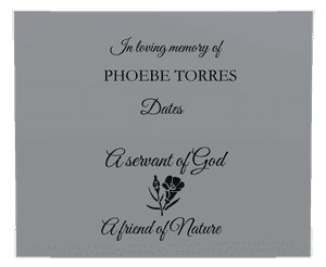 In loving memory of memorial design preview