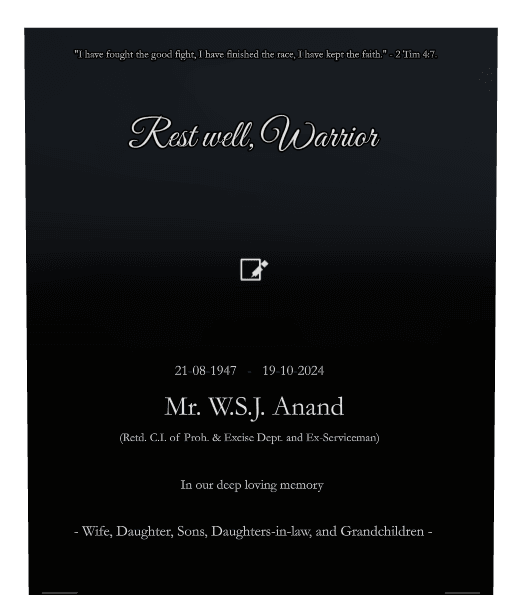 Square Laser-Etched Black Granite Headstone – Fought The Good Fight preview