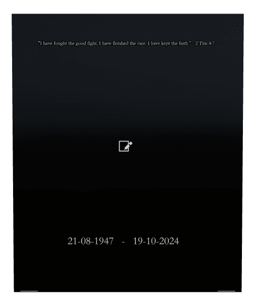 Square Laser-Etched Black Granite Headstone – Fought The Good Fight Headstone preview