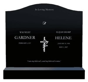 In Loving Memory Laser-Etched Headstone preview