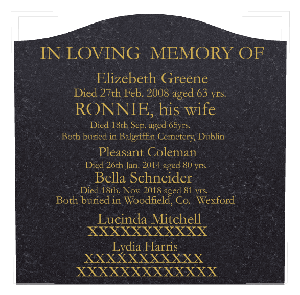 Serpentine Traditional Engraved Headstone – In Loving Memory preview