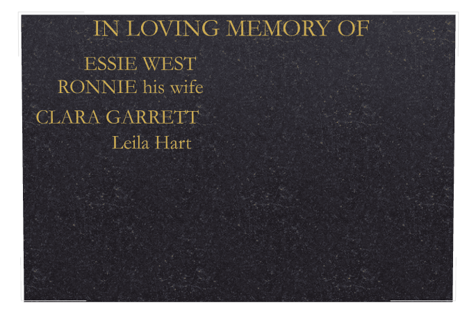 Square Traditional Engraved Headstone – In Loving Memory preview