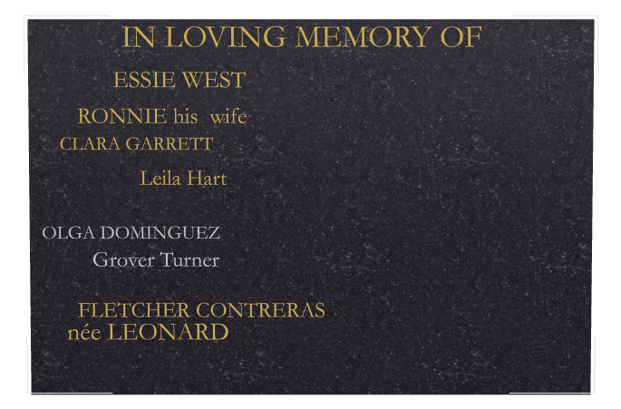 Square Traditional Engraved Headstone – In Loving Memory preview