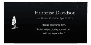 Biblical Memorial Laser Colour Plaque preview