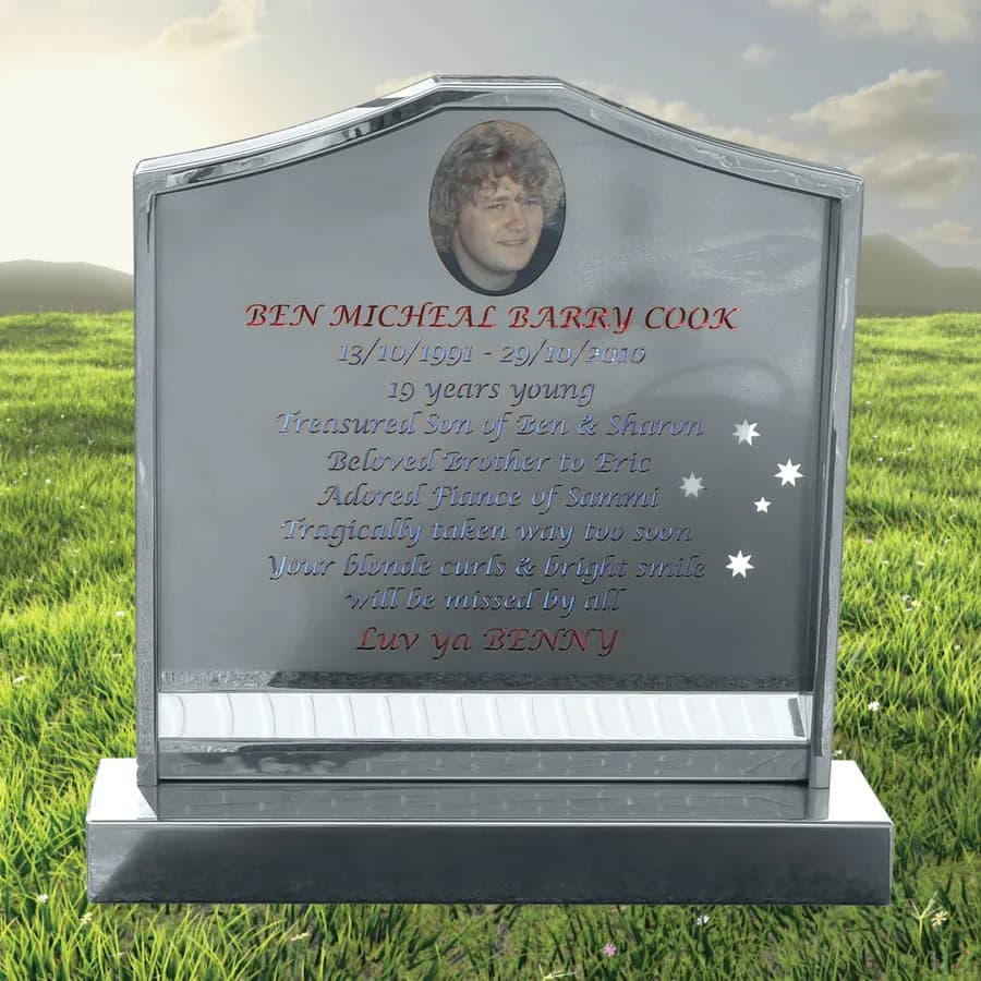 Stainless Steel Light Reflective Headstone