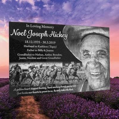 Laser-etched Black Granite Colour