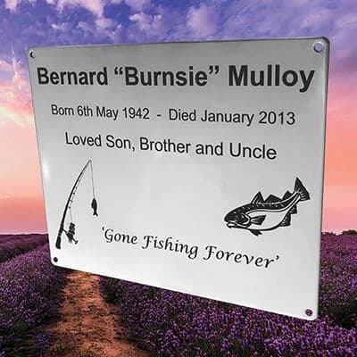 YAG Lasered Stainless Steel Plaque