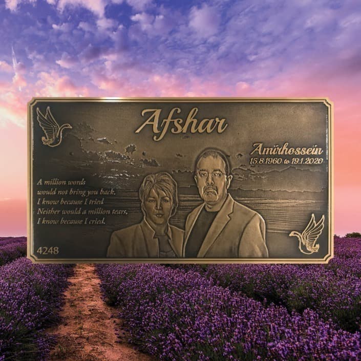 Memorial plaque gallery example