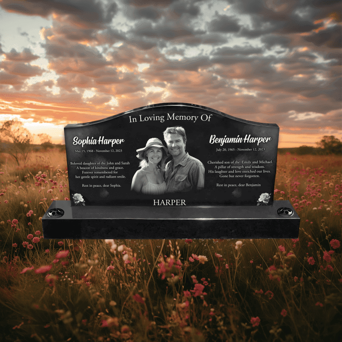 Double headstone gallery example