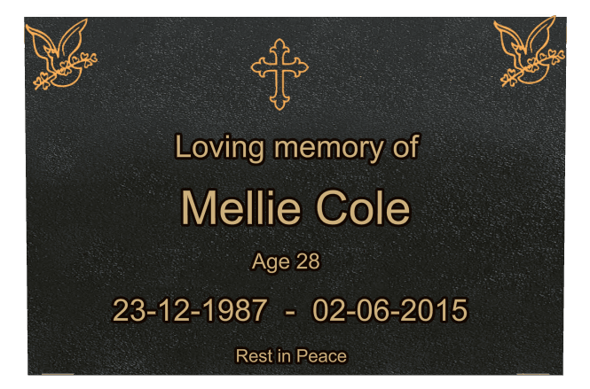 Square Bronze Plaque – Rest in Peace preview