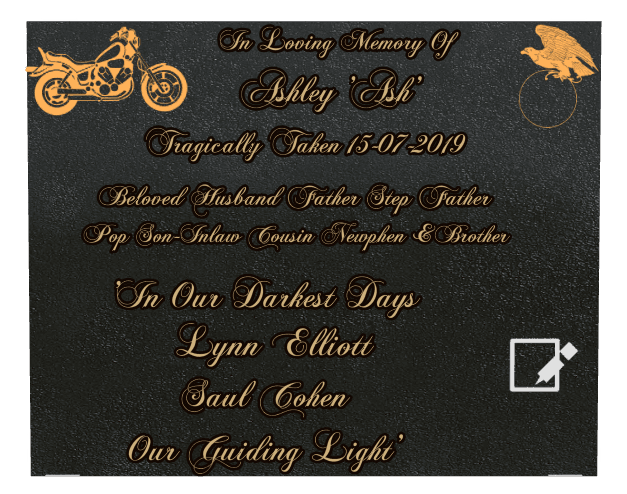 Square Bronze Plaque – In Loving Memory Plaque preview