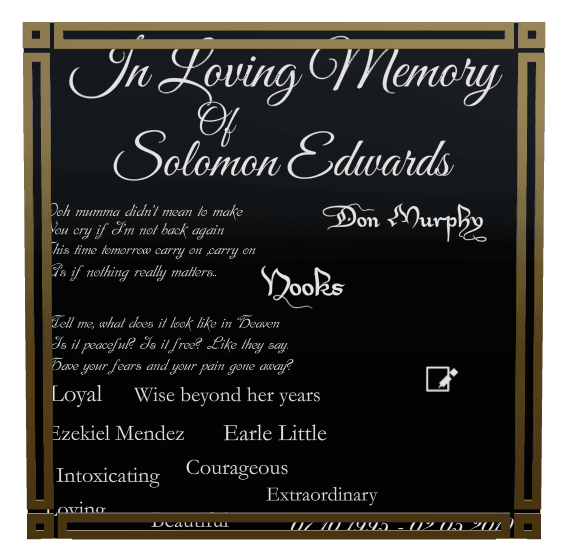 Square Laser-Etched Color Plaque – In Loving Memory preview