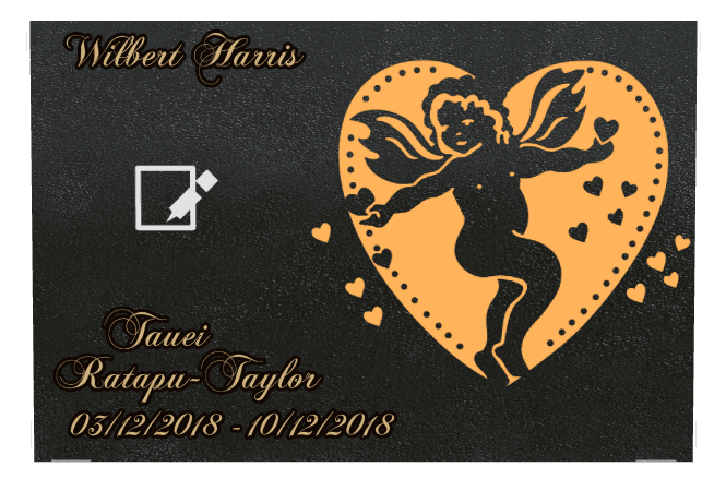 Square Bronze Plaque – Heart Plaque preview