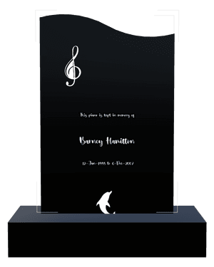 Left Wave - Dolphin memorial design preview