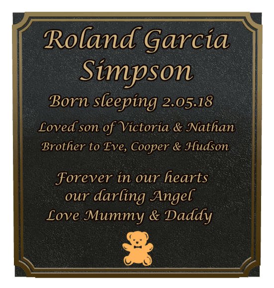 Square Bronze Plaque – Forever in Our Hearts preview