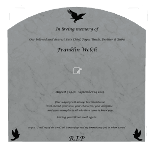 Curved Top - In Loving Memory 2 memorial design preview