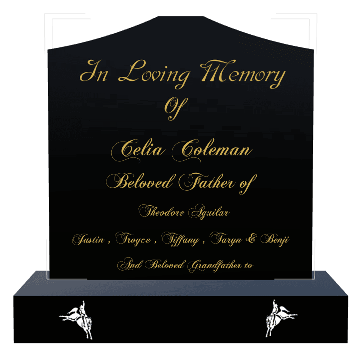 Cropped Peak Traditional Engraved Headstone – In Loving Memory preview