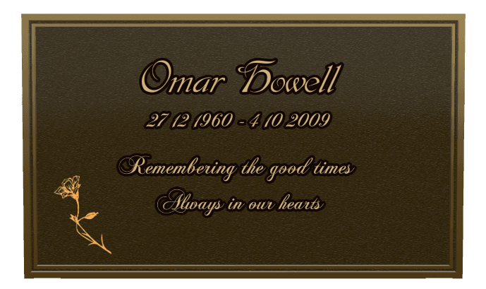Square Bronze Plaque – Always in Our Hearts preview