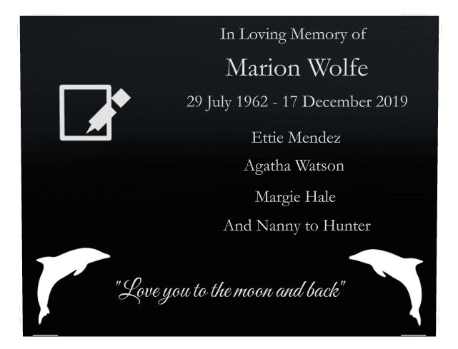 Square Laser-Etched Color Plaque – In Loving Memory preview