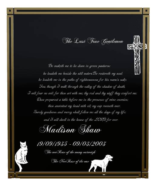 Square Bronze Plaque – Yea Though i Walk Through The Valley of The preview