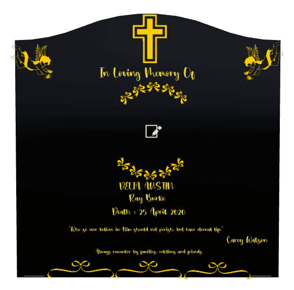 Serpentine Traditional Engraved Headstone – In Loving Memory preview